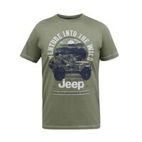 D555 Jeep Venture Into The Wild Olive Tee