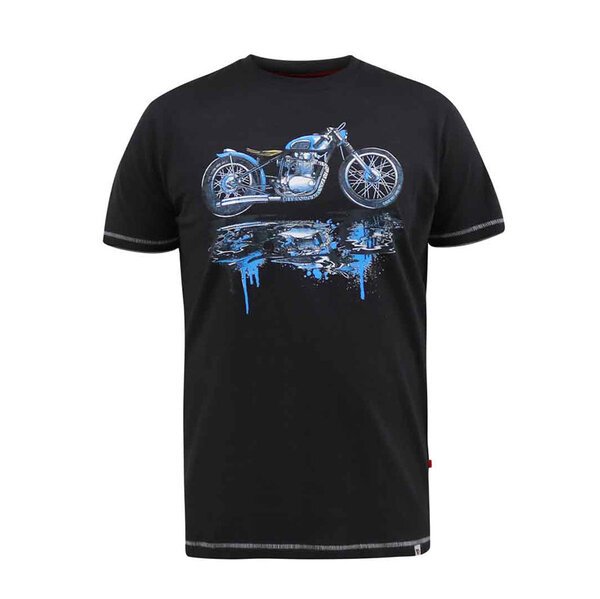 D555 Fritton Bike Print Black-shop-by-brands-Beggs Big Mens Clothing - Big Men's fashionable clothing and shoes