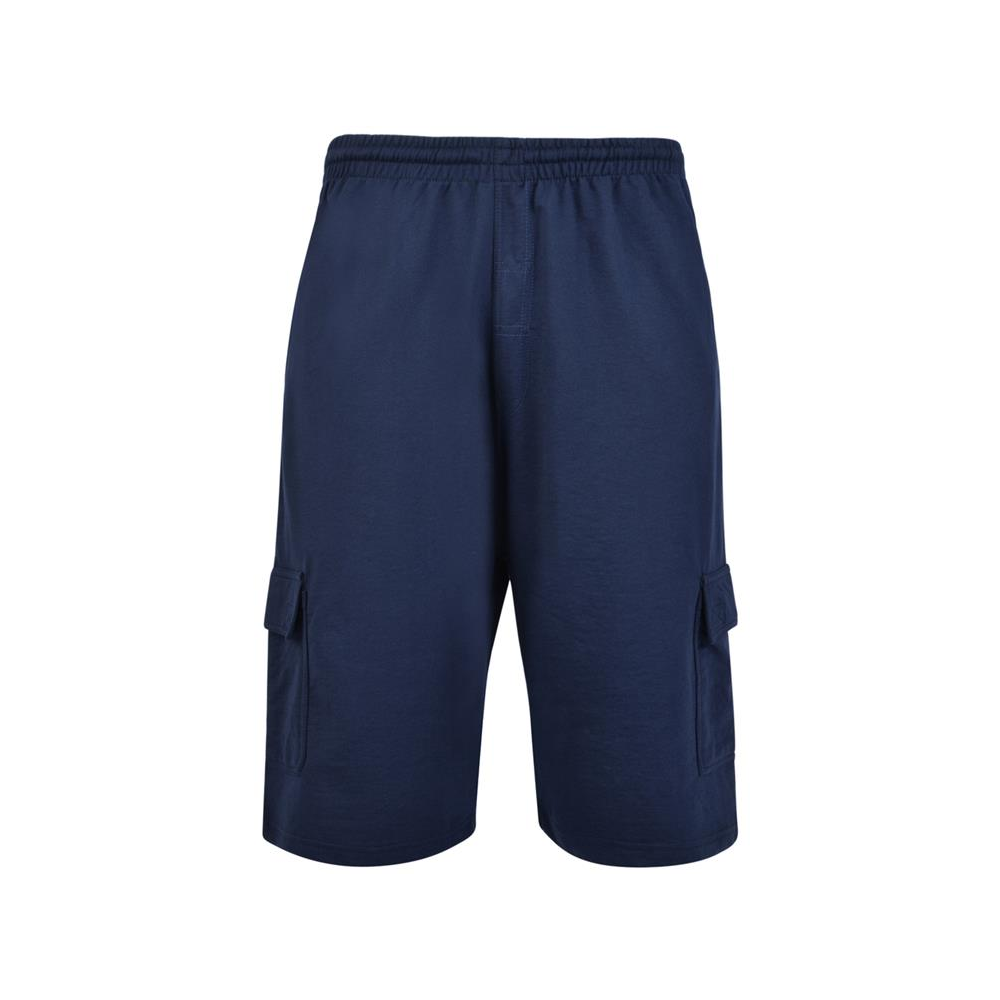 Kam Terry Cargo Elastic Waist Shorts Navy - KAM Denim Jeans offer big ...