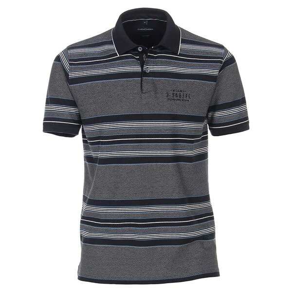 Casa Moda Cotton Mix Waffle Stripe Fashion Polo-shop-by-brands-Beggs Big Mens Clothing - Big Men's fashionable clothing and shoes
