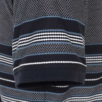 Casa Moda Cotton Mix Waffle Stripe Fashion Polo