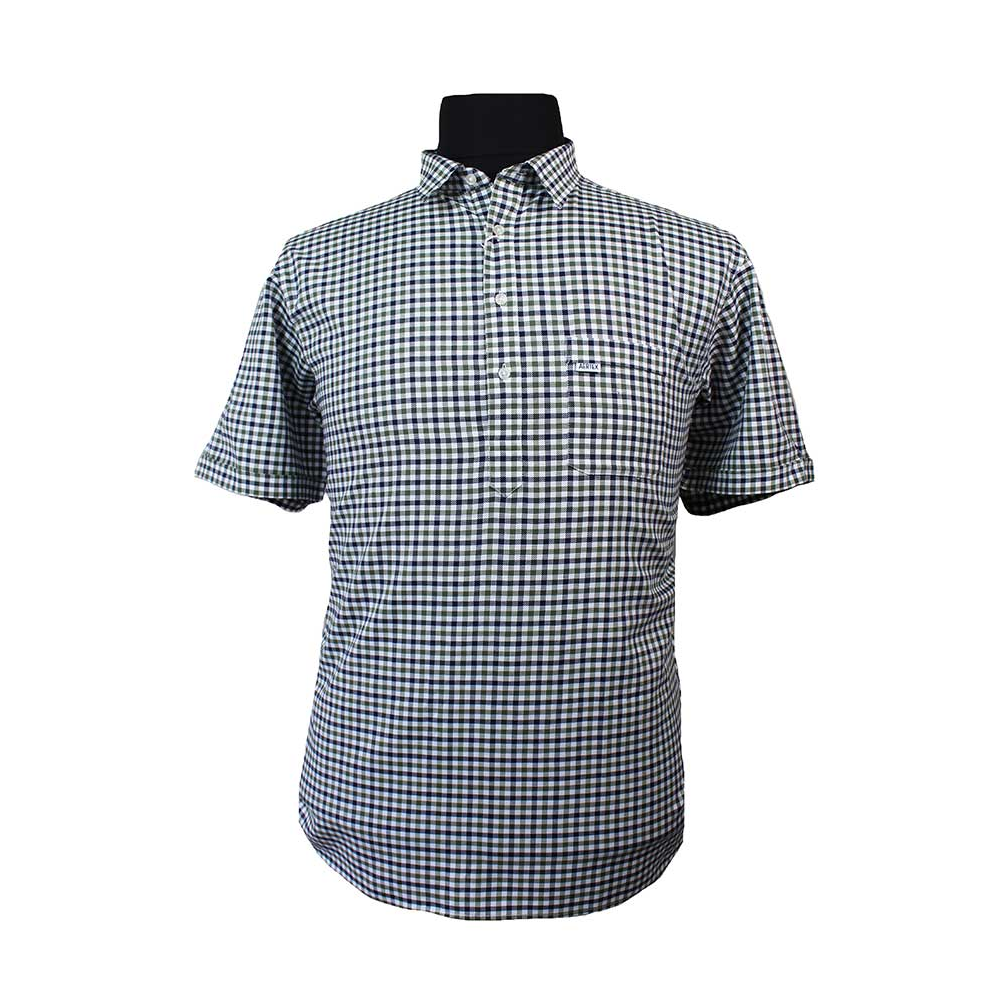 Aertex Cellular Pure Cotton Small Check Shirt