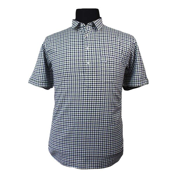 Aertex Cellular Pure Cotton Small Check Shirt-shop-by-brands-Beggs Big Mens Clothing - Big Men's fashionable clothing and shoes