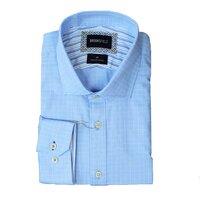 Brooksfield 2216 Fine Check Stretch cotton Business Shirt