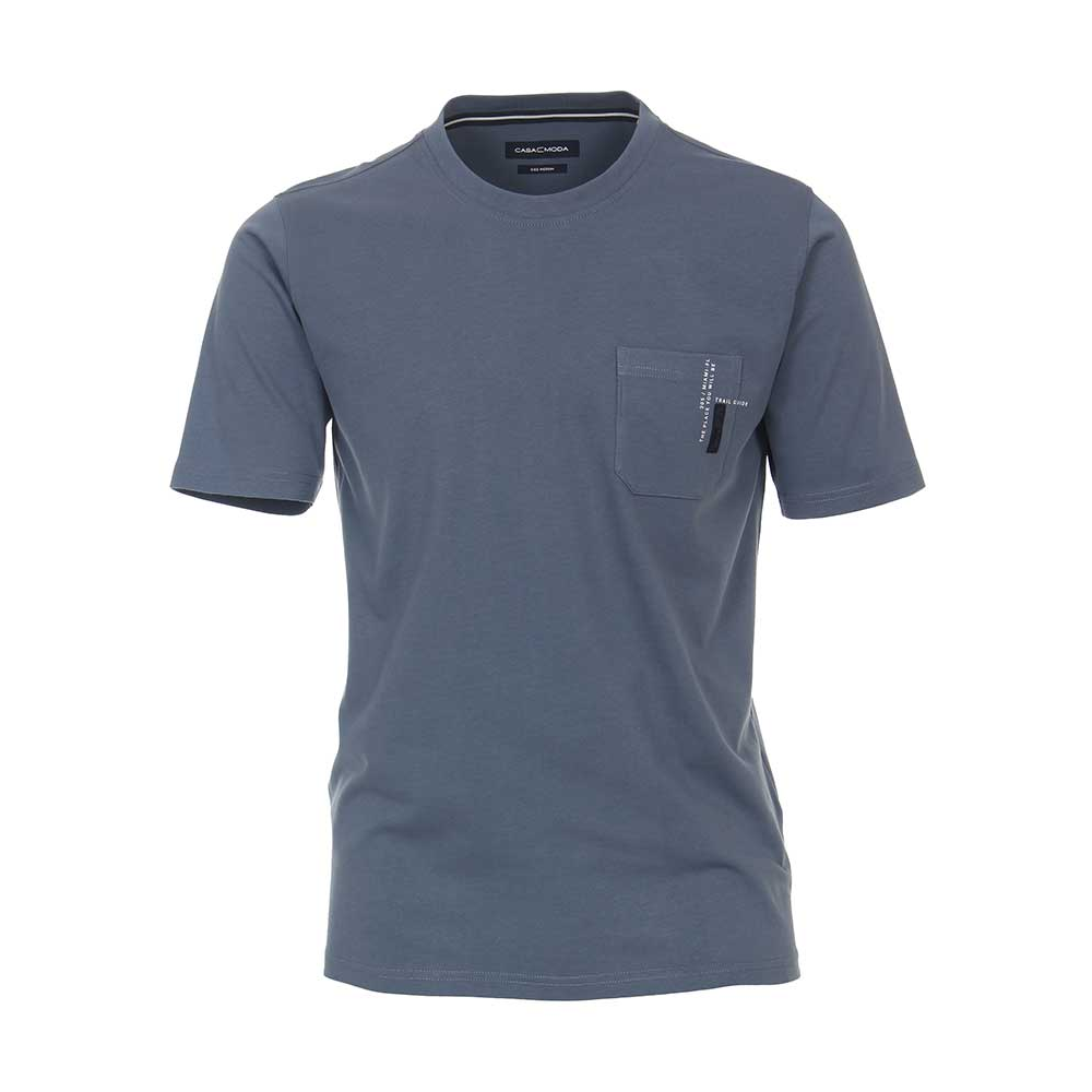 Casa Moda Cotton Pocket Tee Denim Blue