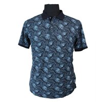 Casa Moda Cotton Leaf Pattern Fashion Polo