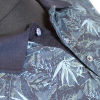 Casa Moda Cotton Leaf Pattern Fashion Polo