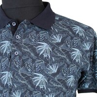 Casa Moda Cotton Leaf Pattern Fashion Polo