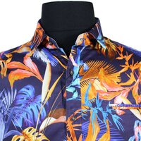 Berlin Sunset Satin Print Pure Cotton SS Shirt