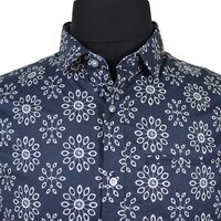 Berlin Spokes Print Pure Cotton SS Shirt