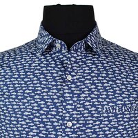 Berlin Fish Print Pure Cotton SS Shirt