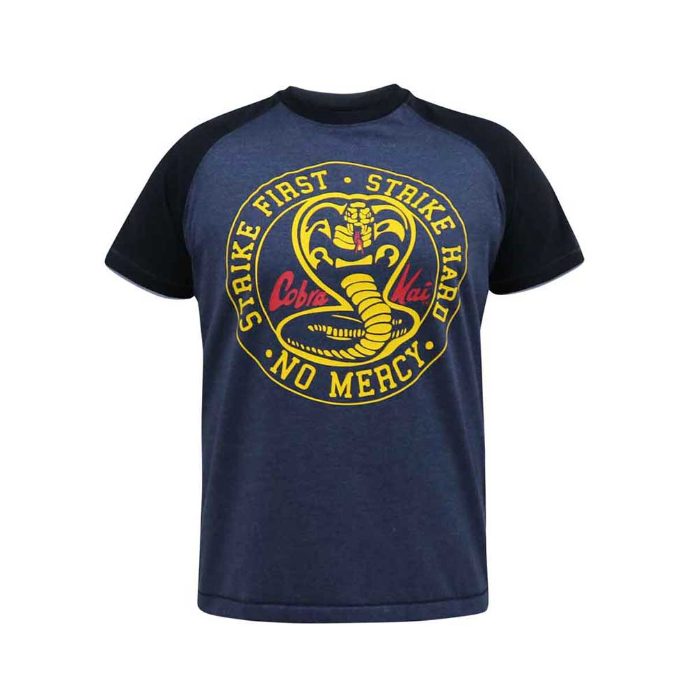 D555 Cobra Kai Print Tee Denim Marl Navy