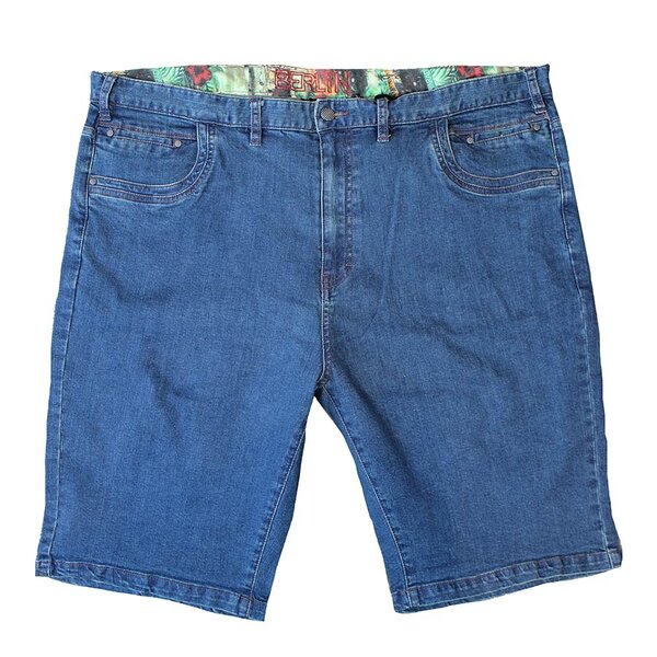 Berlin P215 Mid Blue Denim Short-shop-by-brands-Beggs Big Mens Clothing - Big Men's fashionable clothing and shoes
