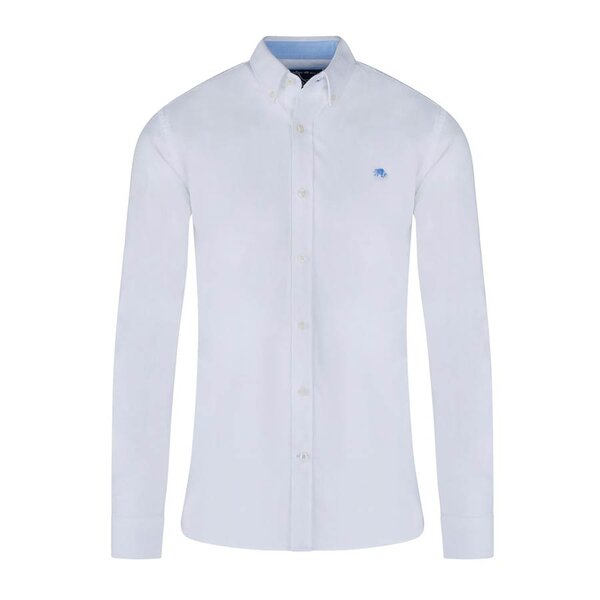 Raging Bull Oxford Weave Cotton Long Sleeve White-shop-by-brands-Beggs Big Mens Clothing - Big Men's fashionable clothing and shoes