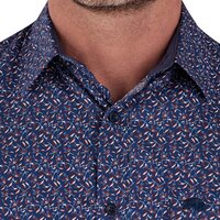 Raging Bull Floral Bloom Print Short Sleeve Navy