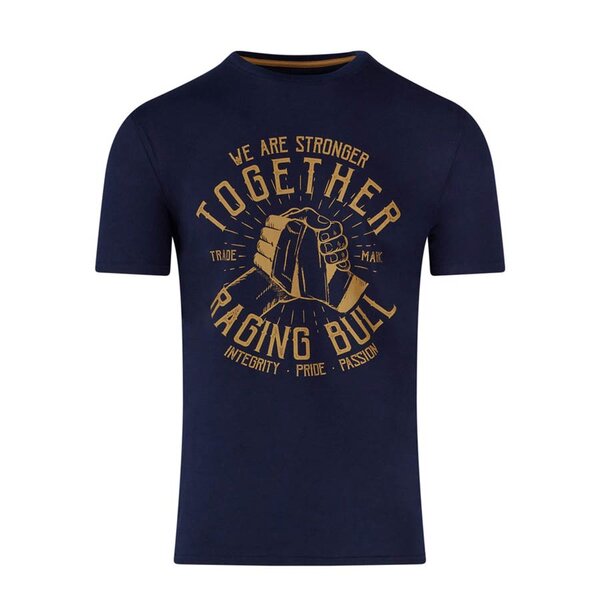 Raging Bull Strong Together Tee Navy-shop-by-brands-Beggs Big Mens Clothing - Big Men's fashionable clothing and shoes