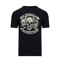 Raging Bull Front Row Fighter Skull Tee Black