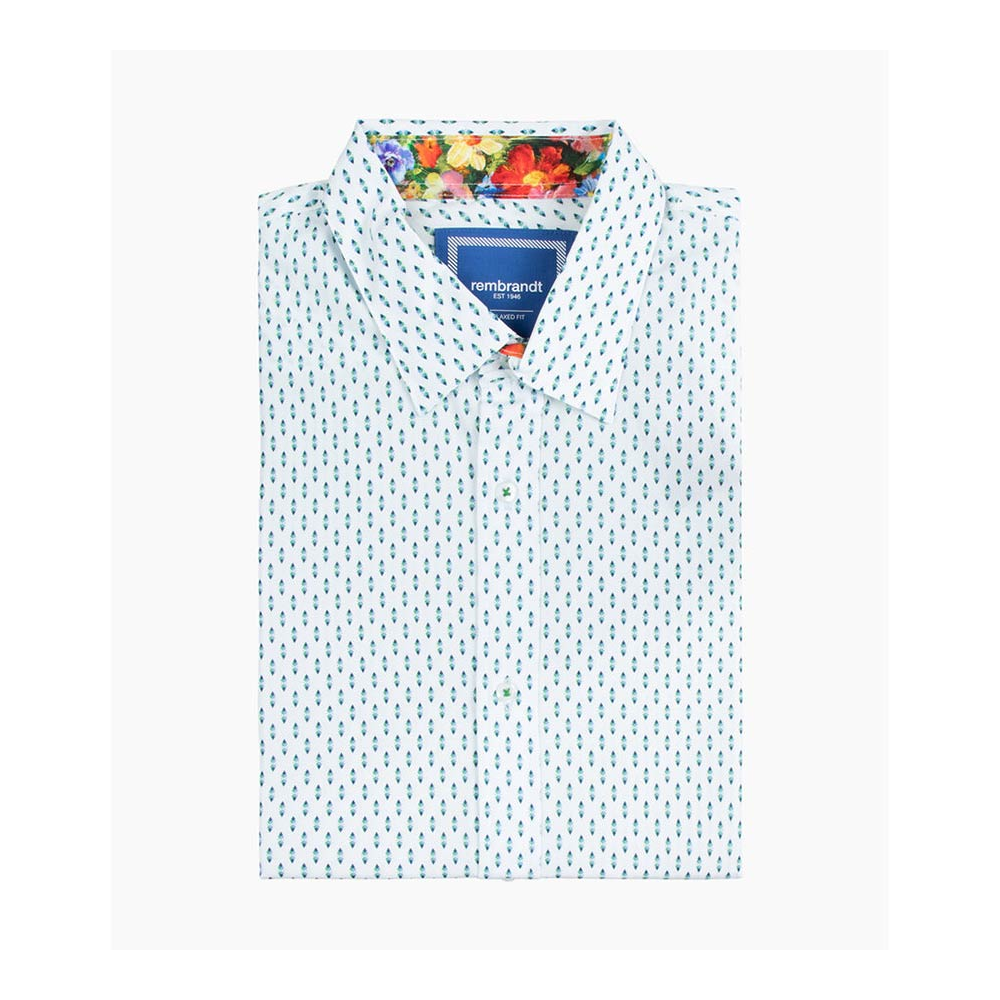 Rembrandt Green Diamond Short Sleeve Shirt