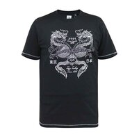 D555 Dragon Print Tee Black