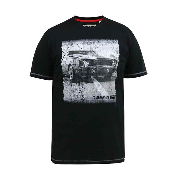 D555 Muscle Car Tee Black-shop-by-brands-Beggs Big Mens Clothing - Big Men's fashionable clothing and shoes