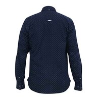 D555 Pure Cotton Mini Double Dash Pattern LS Shirt