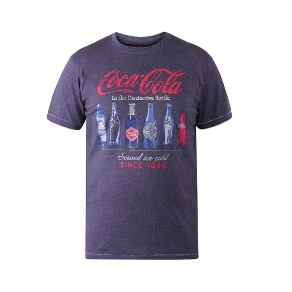 D555 Coca Cola Bottle Tee Denim Blue -shop-by-brands-Beggs Big Mens Clothing - Big Men's fashionable clothing and shoes