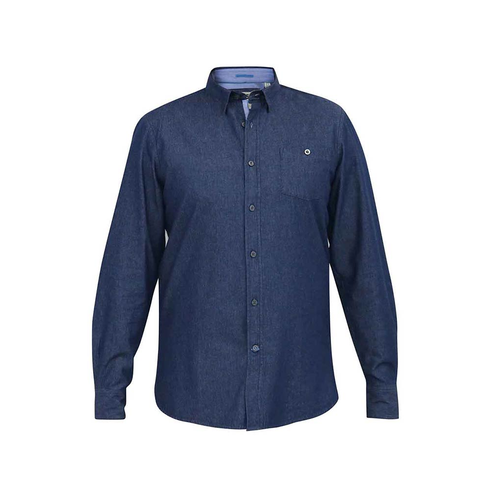 D555 Pure Cotton Denim Look LS Shirt