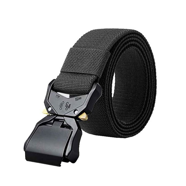 D555 Tactical Stretch Belt Black-shop-by-brands-Beggs Big Mens Clothing - Big Men's fashionable clothing and shoes
