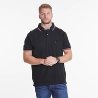 North 56 Classic Contrast Collar Polo Black