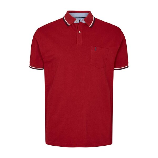 North 56 Classic Contrast Collar Polo Dusty Red-shop-by-brands-Beggs Big Mens Clothing - Big Men's fashionable clothing and shoes