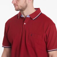 North 56 Classic Contrast Collar Polo Dusty Red