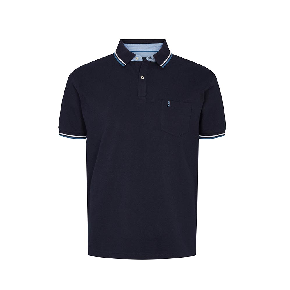 North 56 Classic Contrast Collar Polo Navy