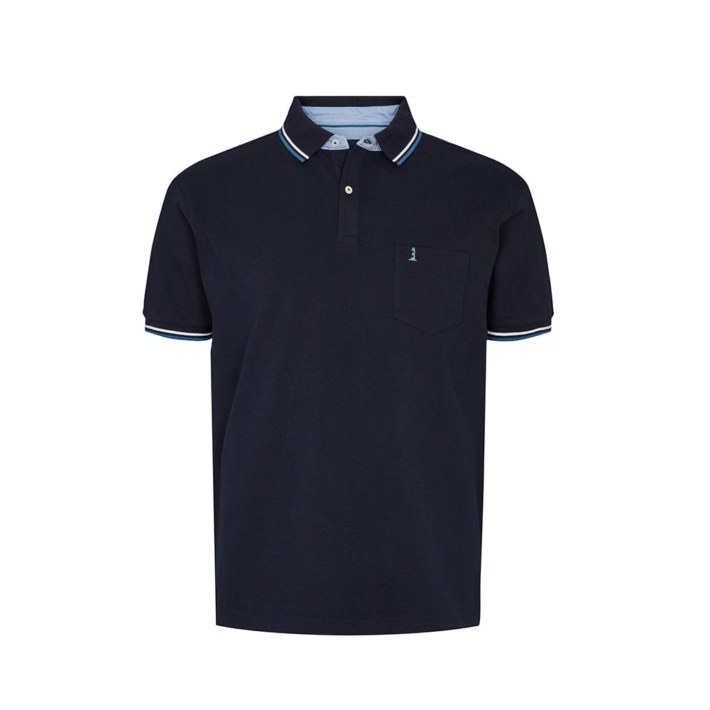 North 56 Classic Contrast Collar Polo Navy