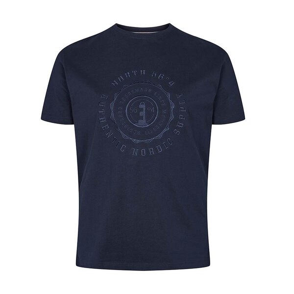 North 56 Embroidered Stamp Tee Navy-shop-by-brands-Beggs Big Mens Clothing - Big Men's fashionable clothing and shoes