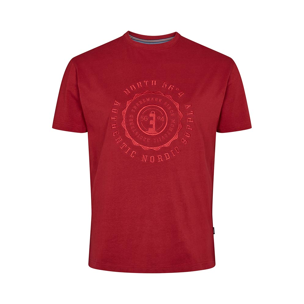 North 56 Embroidered Stamp Tee Maroon