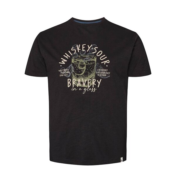 North 56 Whiskey Sour Print Tee Black-shop-by-brands-Beggs Big Mens Clothing - Big Men's fashionable clothing and shoes