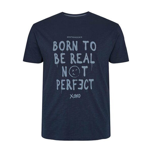North 56 Be Real Tee Navy-shop-by-brands-Beggs Big Mens Clothing - Big Men's fashionable clothing and shoes