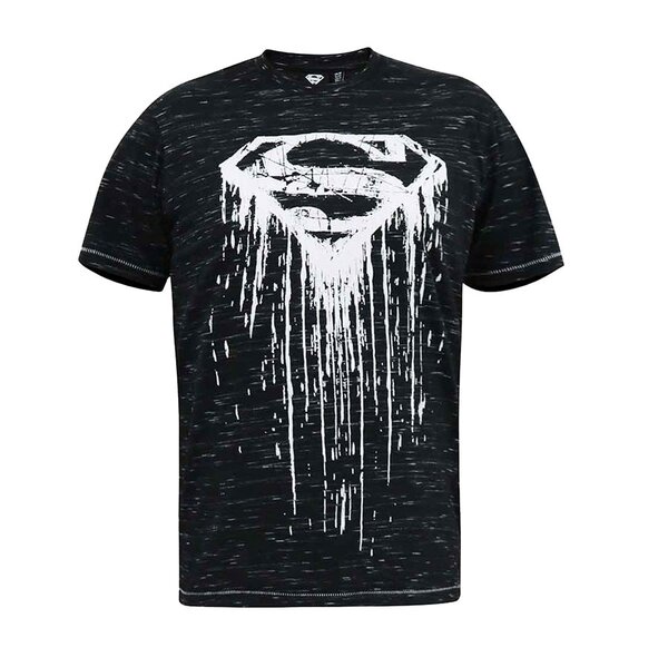 D555 Superman S Tee Black-shop-by-brands-Beggs Big Mens Clothing - Big Men's fashionable clothing and shoes