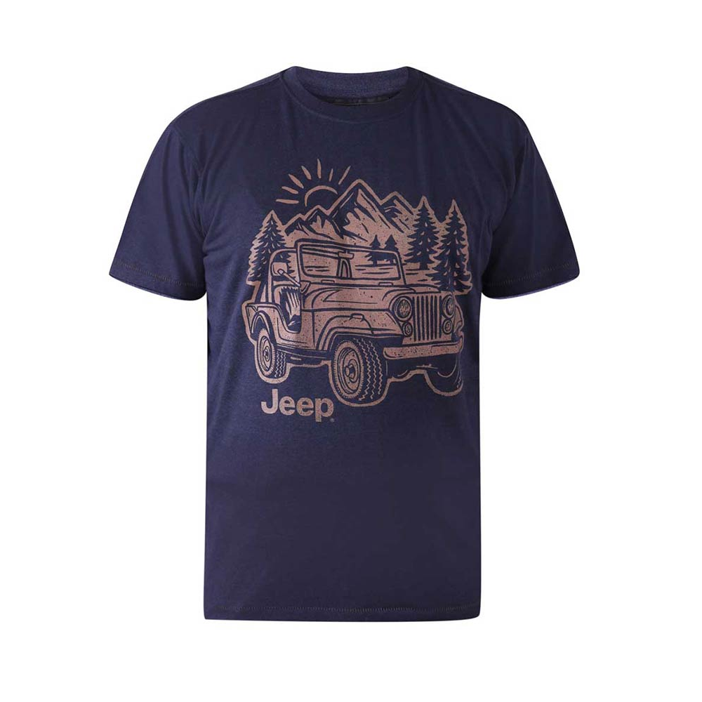 D555 Licensed Jeep Print Tee Navy Marle