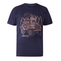 D555 Licensed Jeep Print Tee Navy Marle