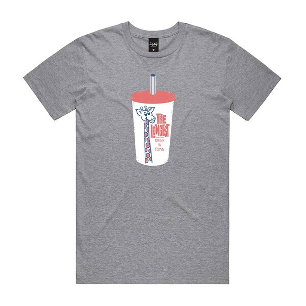 Mr Vintage Longest Drink Cup Tee Grey-shop-by-brands-Beggs Big Mens Clothing - Big Men's fashionable clothing and shoes