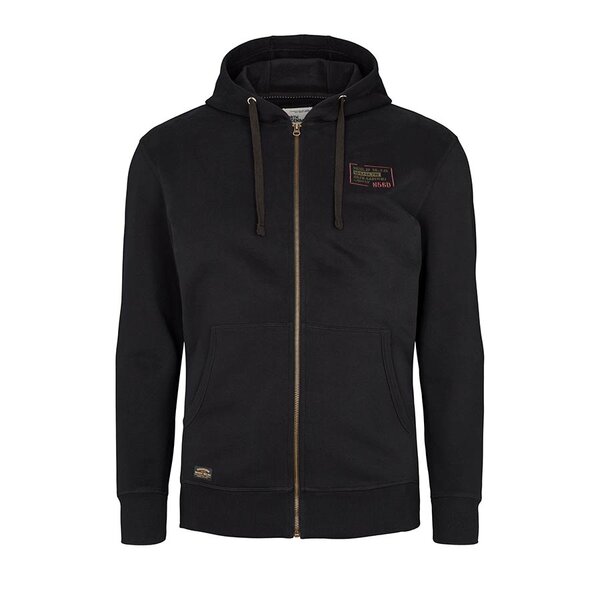 North 56 Embroidered Logo Full Zip Hoody Black-shop-by-brands-Beggs Big Mens Clothing - Big Men's fashionable clothing and shoes