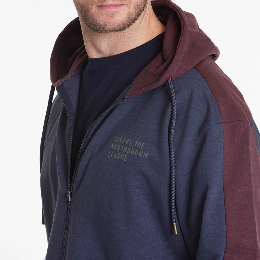 North 56 Full Zip Contrast Shoulder Hoody - Designed for big men ...
