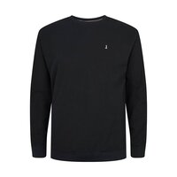 North 56 Classic Crew Neck Sweat Textured Cotton Black