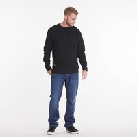 North 56 Classic Crew Neck Sweat Textured Cotton Black