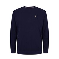 North 56 Classic Crew Neck Sweat Textured Cotton Navy