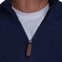 Raging Bull Quarter Zip Cotton Sweater Navy