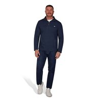 Raging Bull Quarter Zip Textured Cotton Sweater Navy