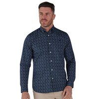 Raging Bull Poplin Daisy Print Shirt Navy