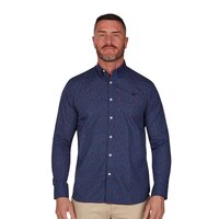 Raging Bull Ditsy Floral Print Cotton Poplin Shirt Navy